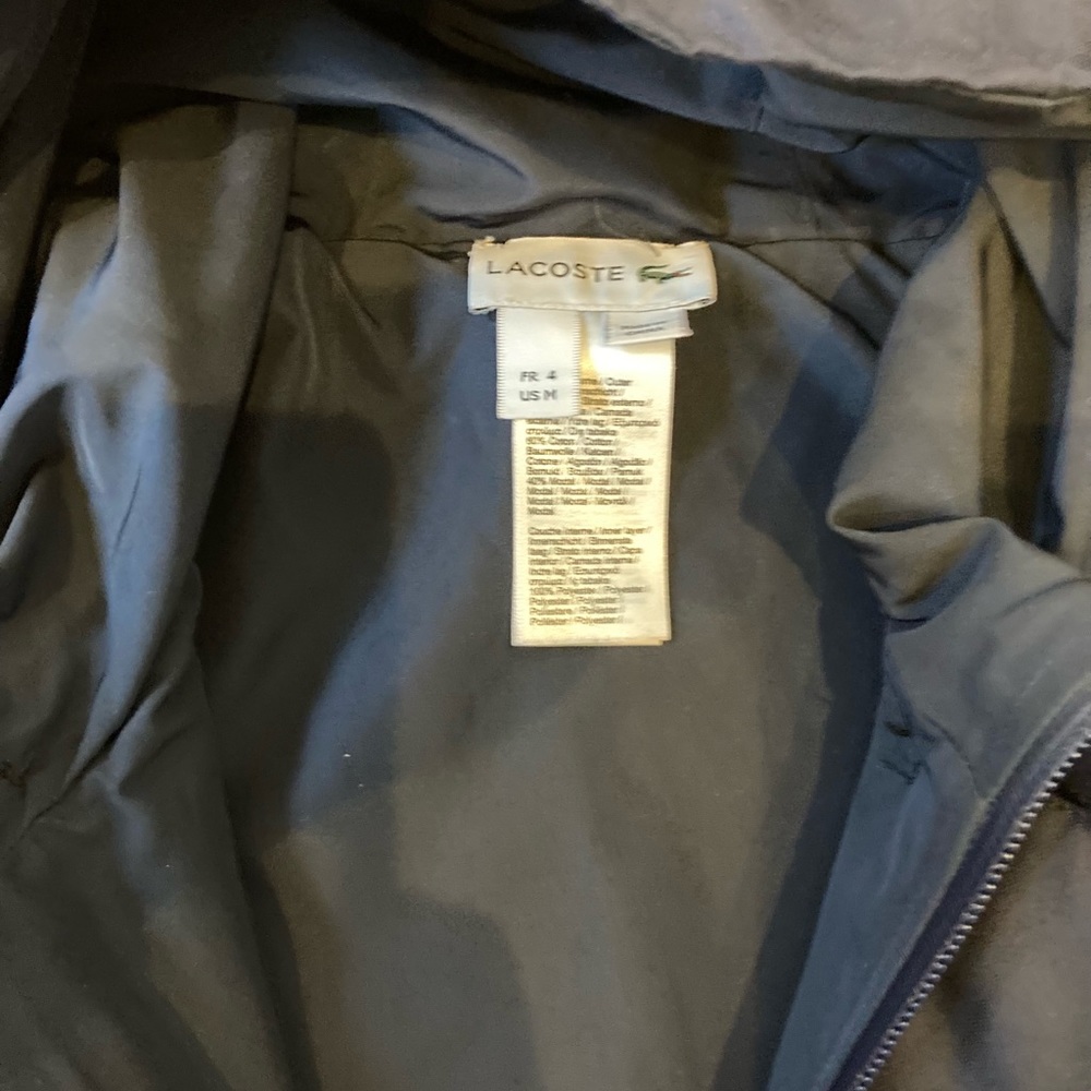 Lacoste Reversible French blue hooded jacket, medium size like new. - Picture 3 of 7